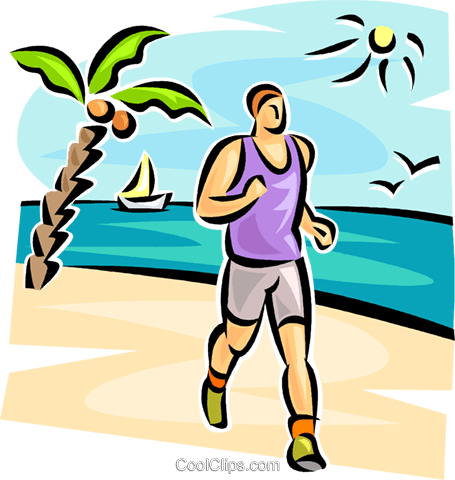 Beachside Running Illustration.png PNG