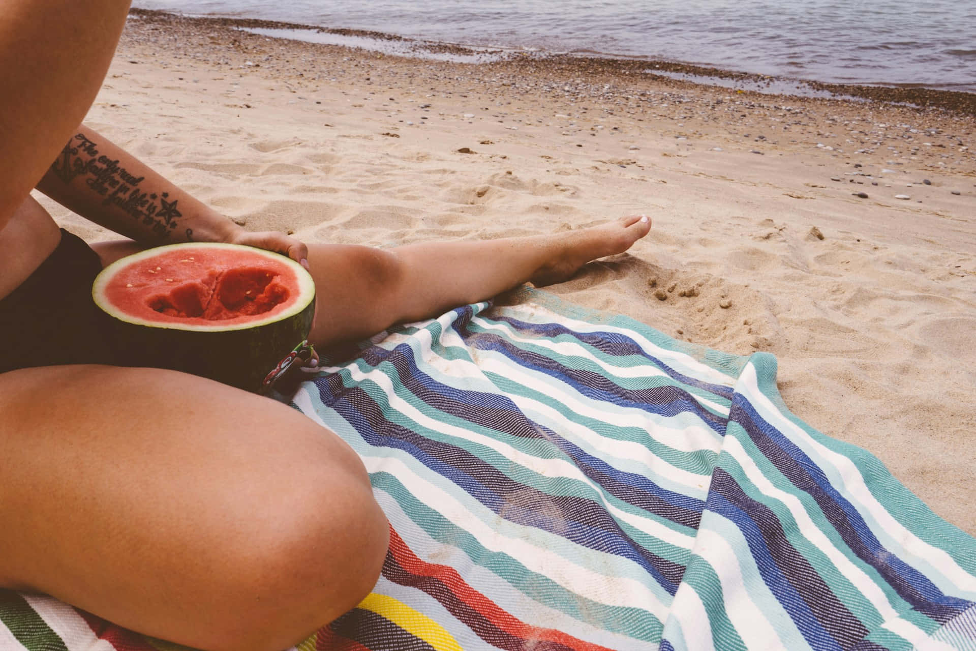 Beachside Watermelon Relaxation.jpg Wallpaper