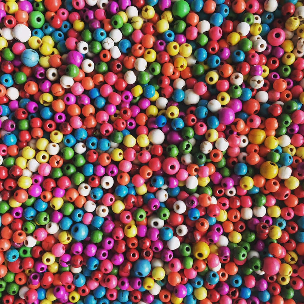 A colorful strand of beads ready to be worn