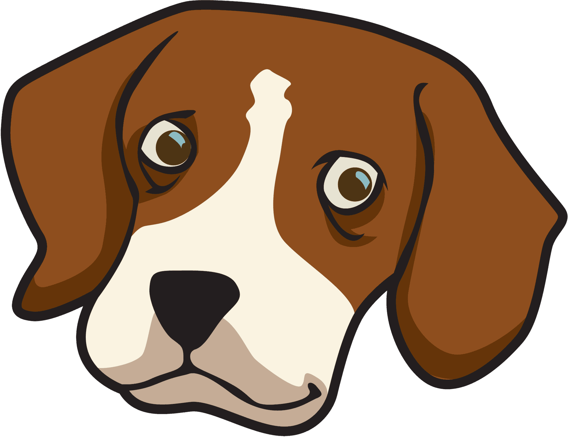 Beagle Portrait Illustration PNG
