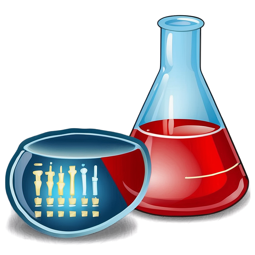 Beaker With Red Chemical Png Qve PNG