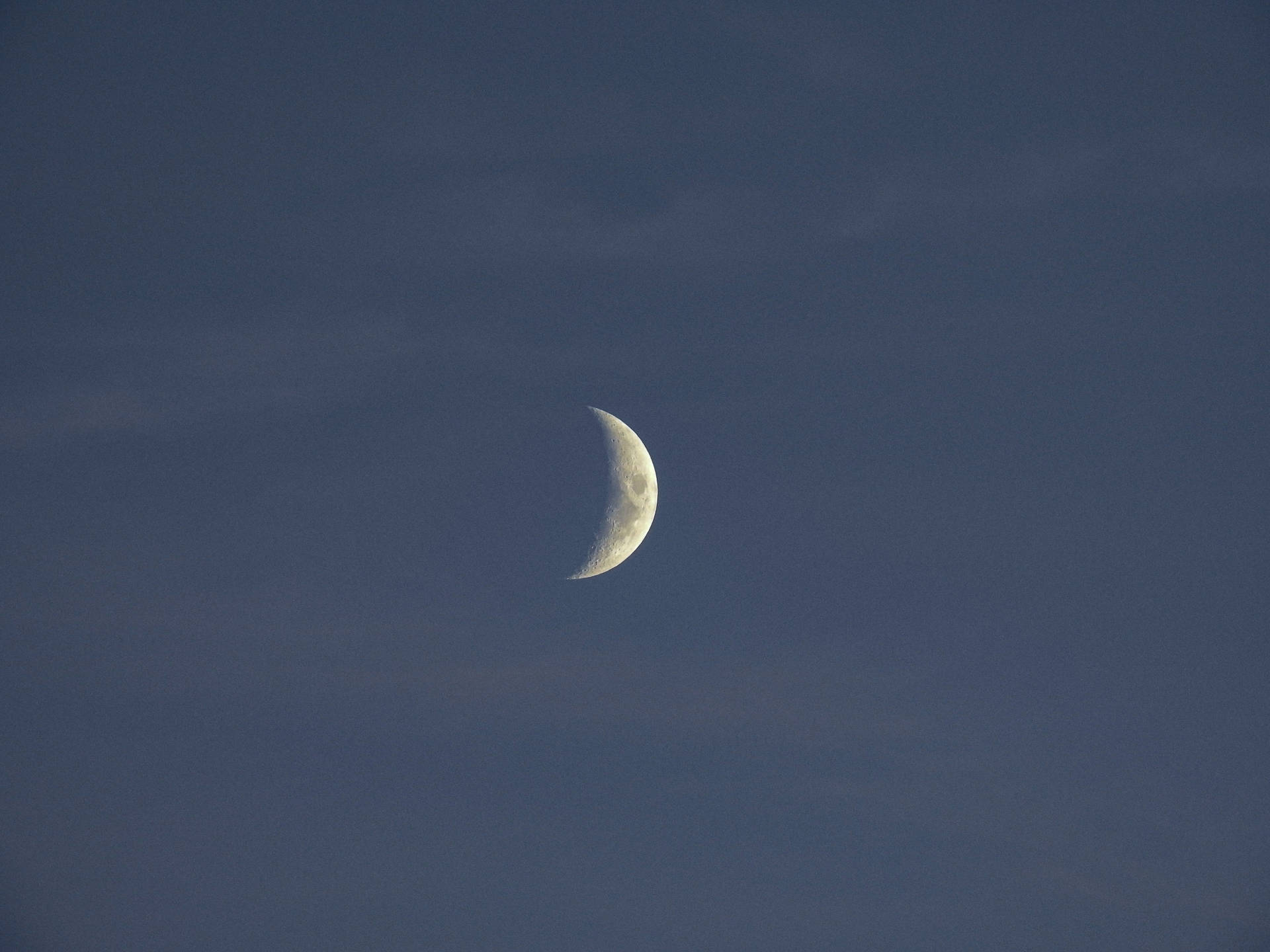 Beaming Crescent Moon Desktop Wallpaper