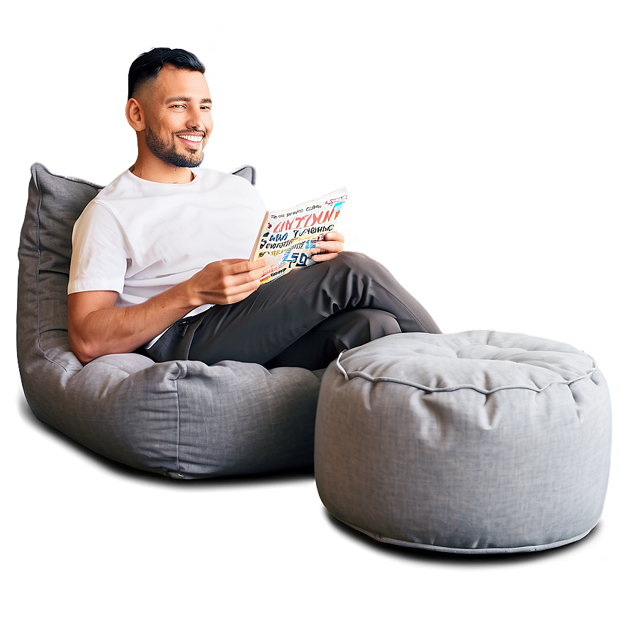 Beanbag Footstool Combo Png 06202024 PNG