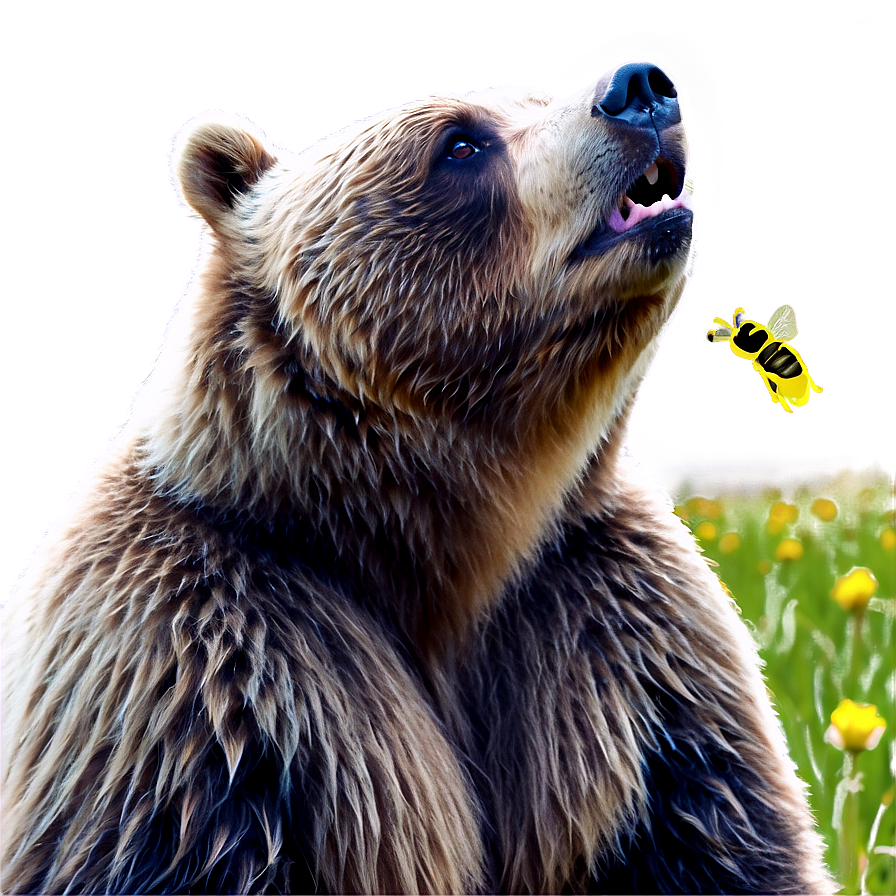 Bear And Bees Png Uuk PNG