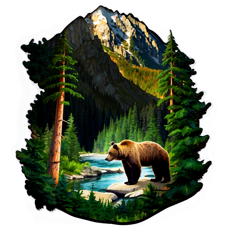 Bear And Mountains Png 99 PNG