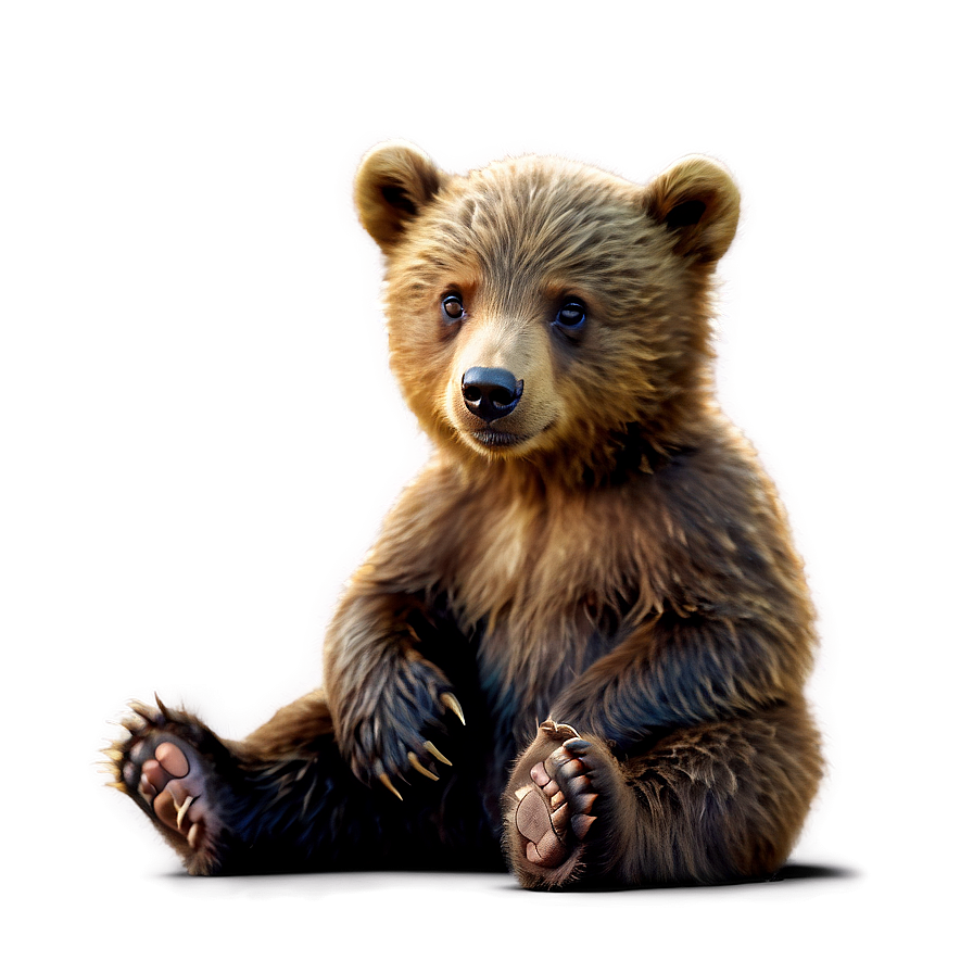 Bear Cub Art Png 05032024 PNG