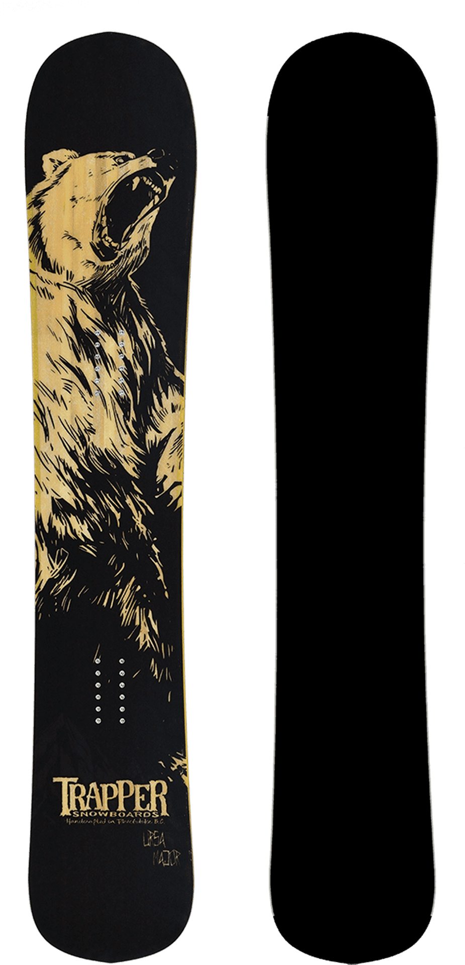 Bear Design Snowboardby Trapper PNG