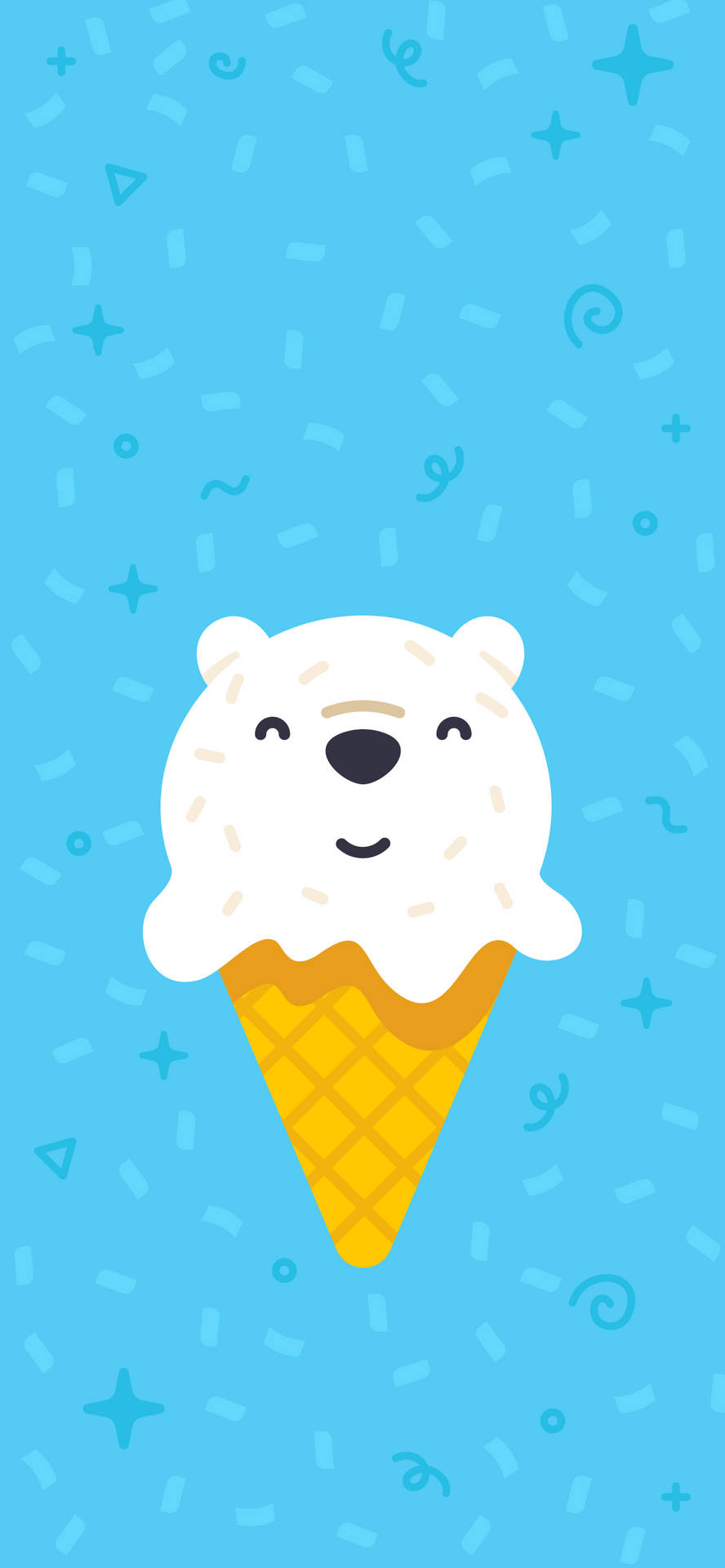 Bear Ice Cream Iphone Amoled Wallpaper
