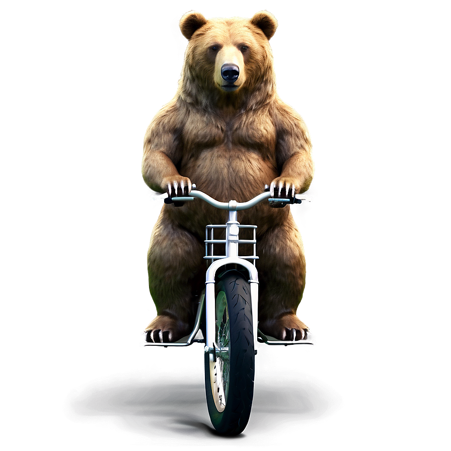 Bear On Bike Png Ioc42 PNG