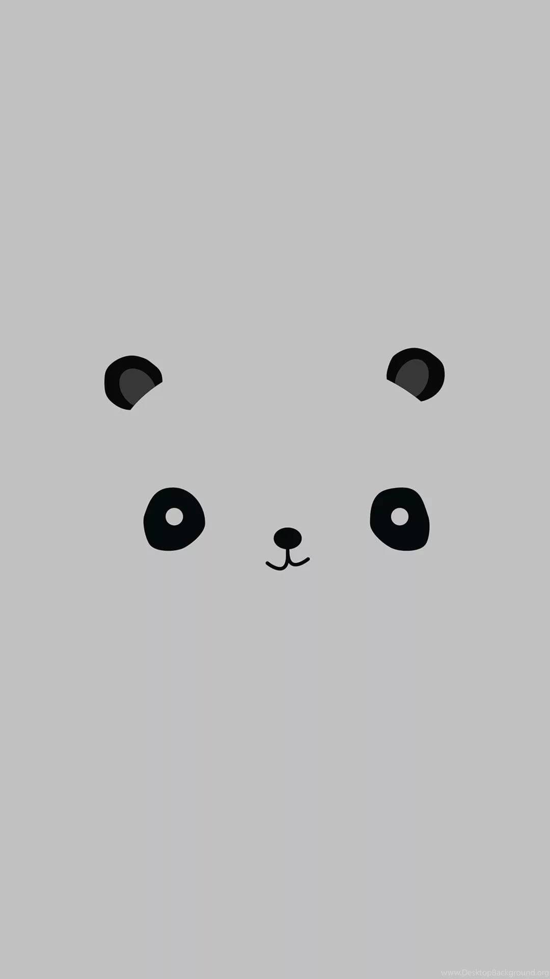 Bear Pattern Face Cute IPhone Wallpaper