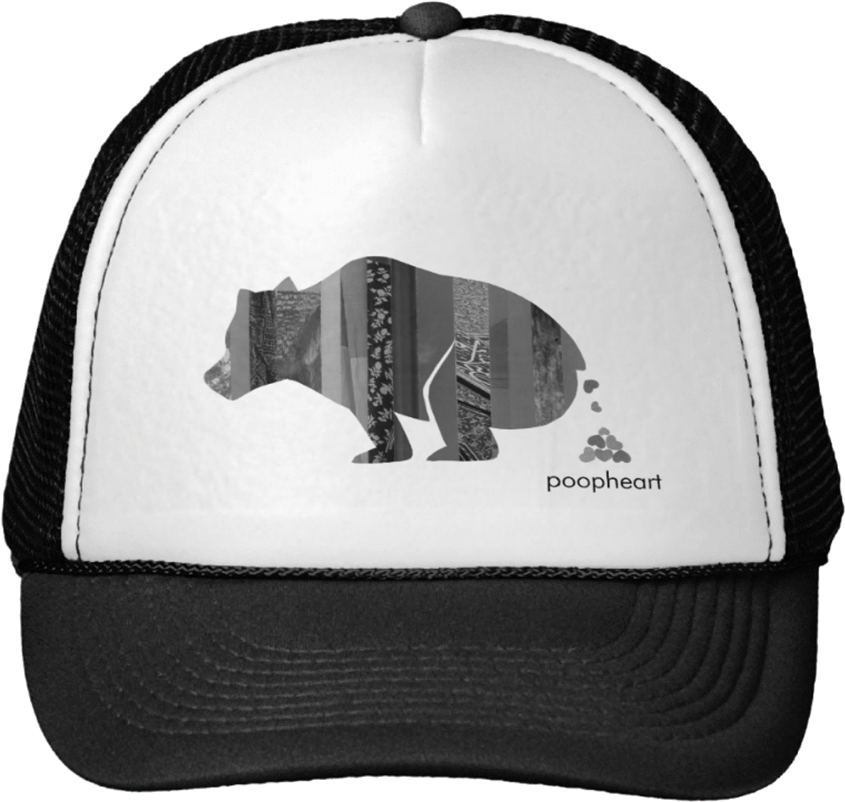 Bear Silhouette Trucker Hat PNG
