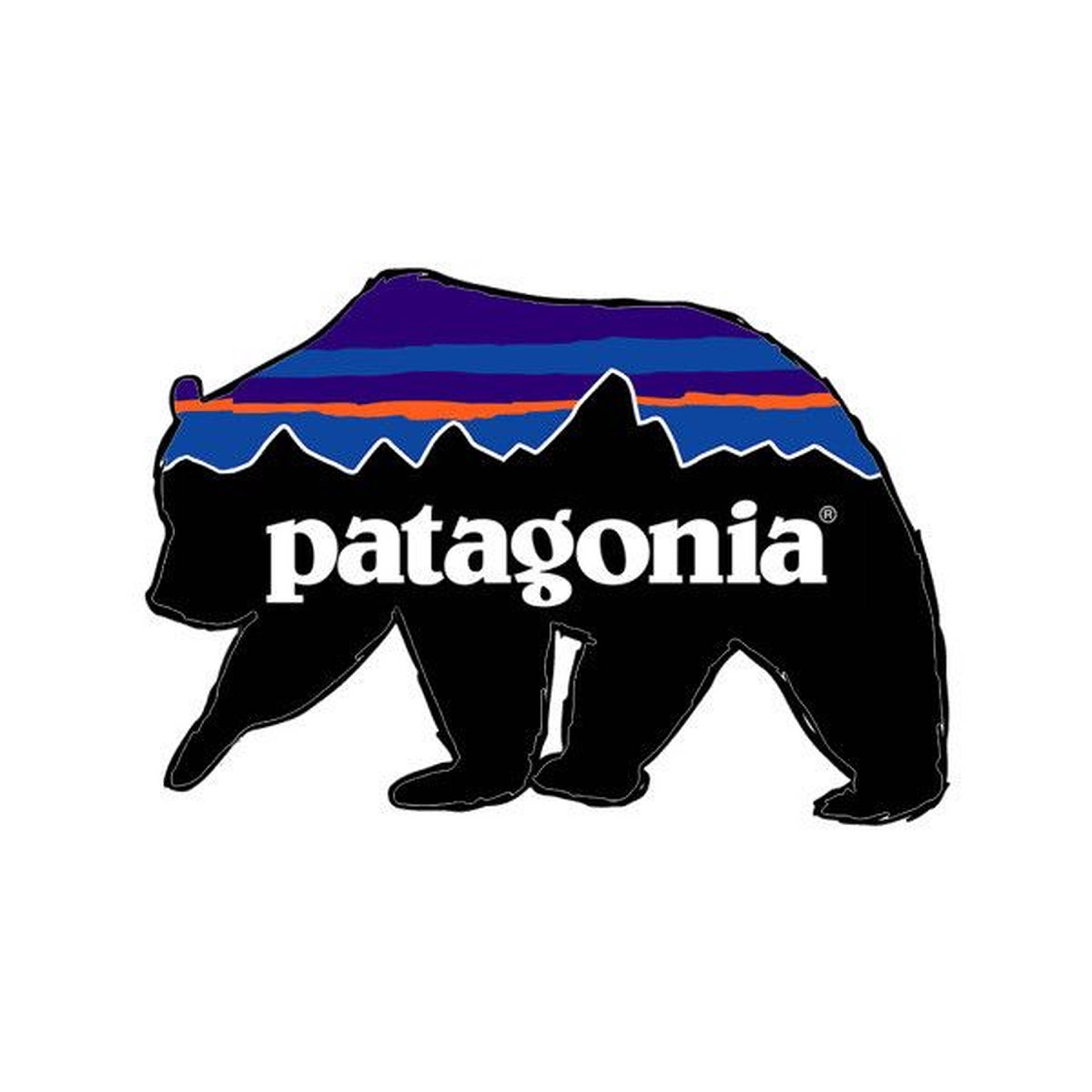 Bear Silhouette With Patagonia Logo Wallpaper