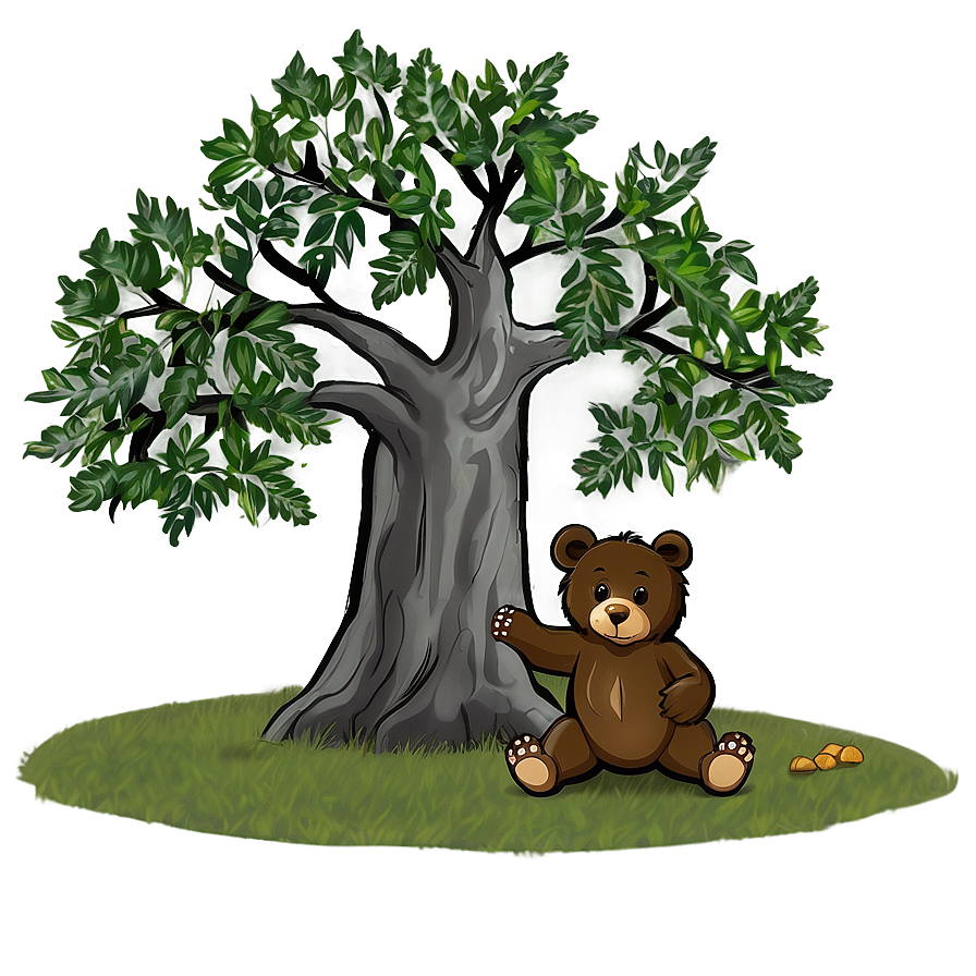 Bear Under Tree Png Wnj PNG