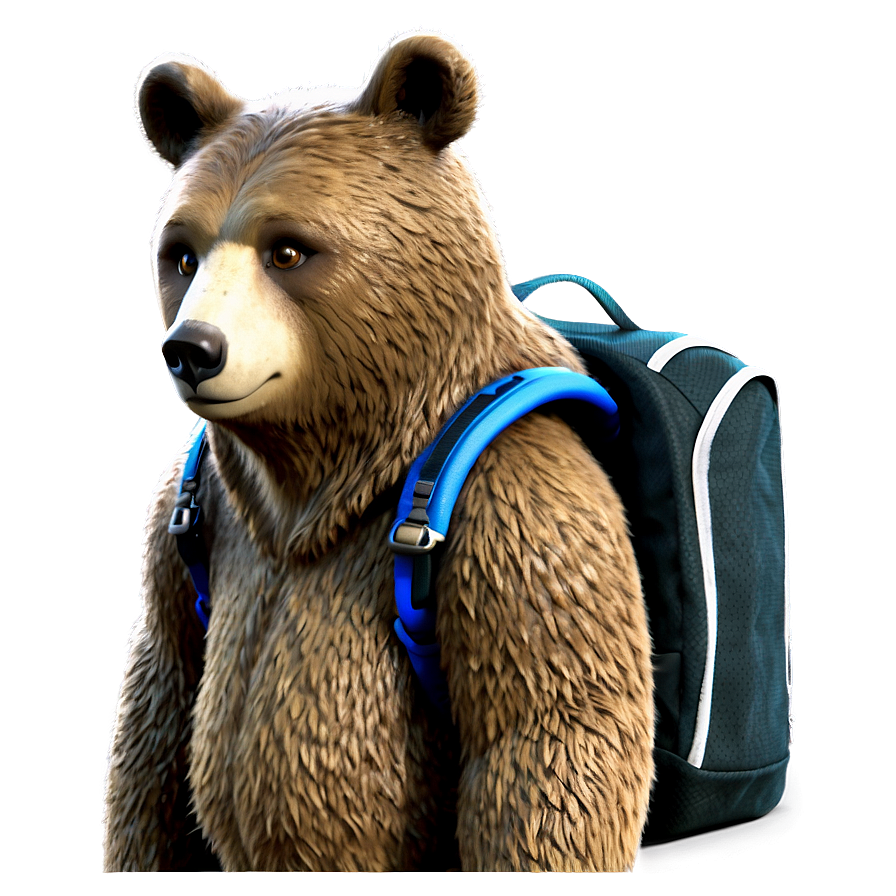 Bear With Backpack Png Vfx PNG