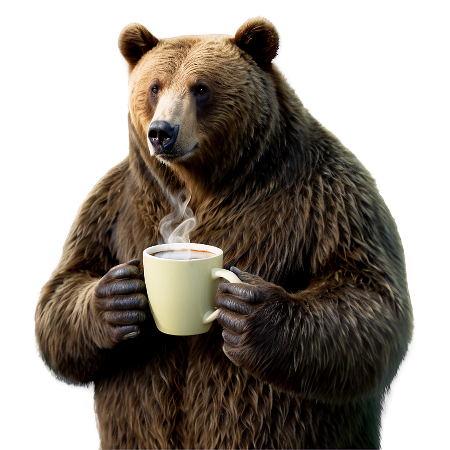Bear With Coffee Png Dpg PNG