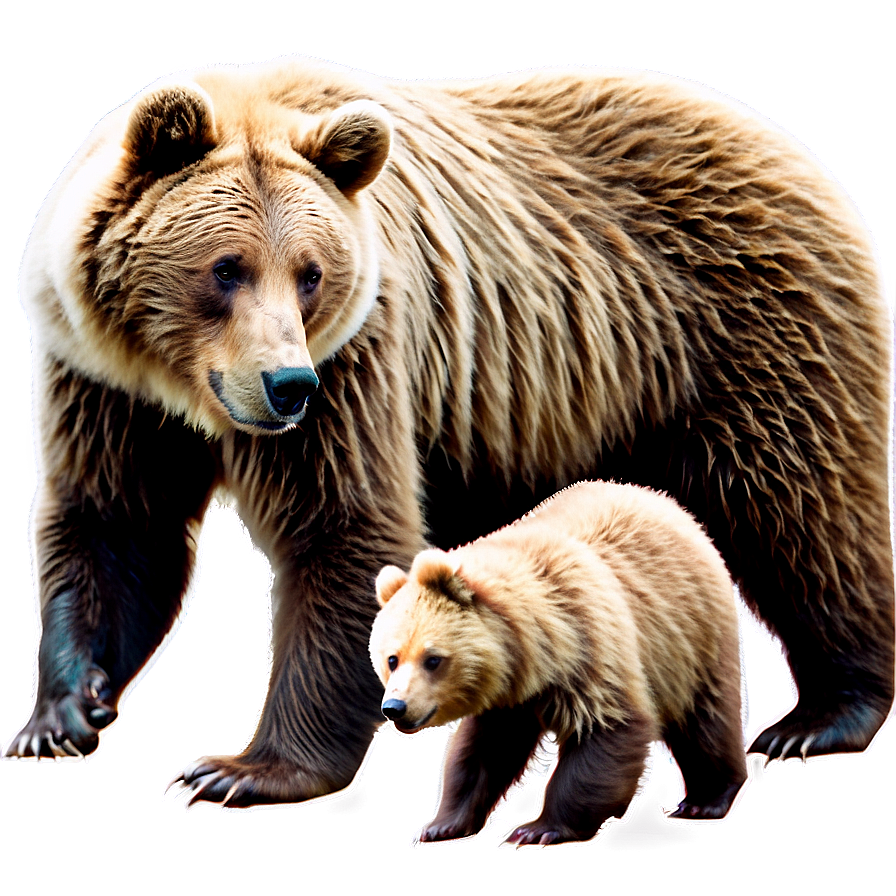 Bear With Cubs Png Mjr16 PNG