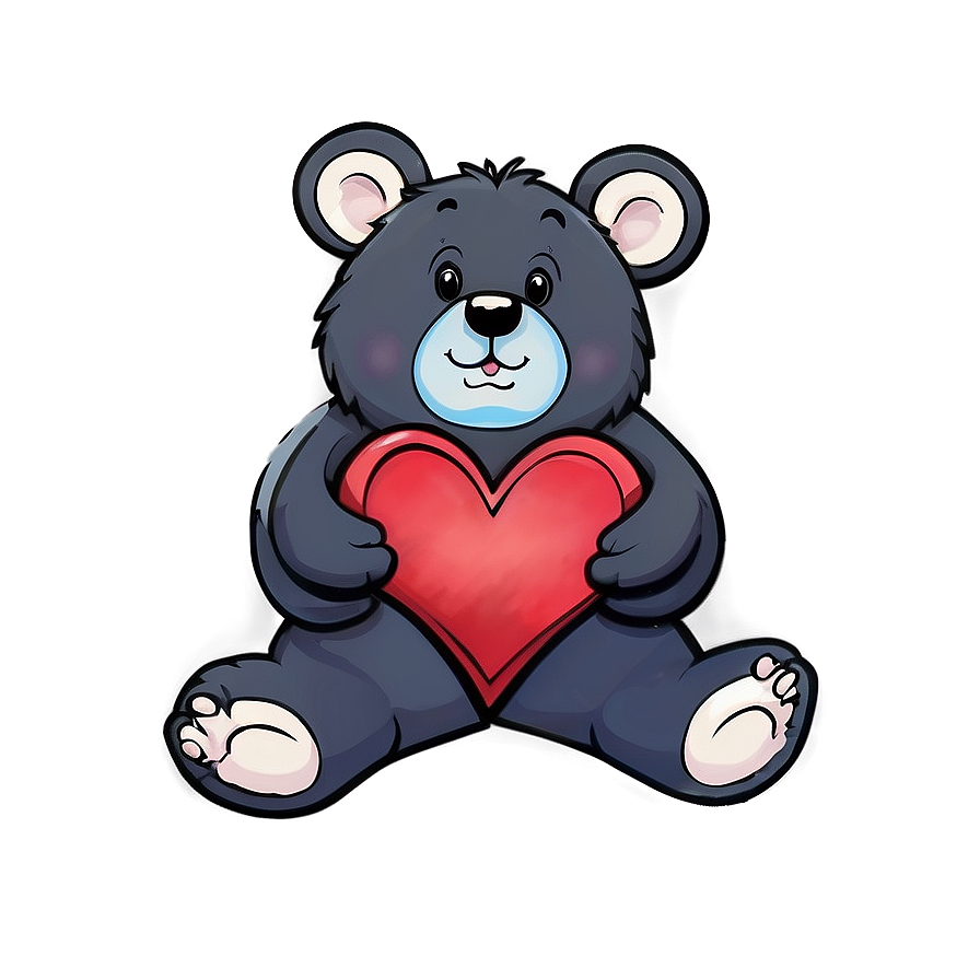 Bear With Heart Png 05032024 PNG