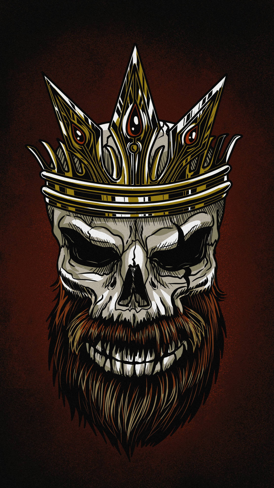 Beard Skull King Iphone Wallpaper