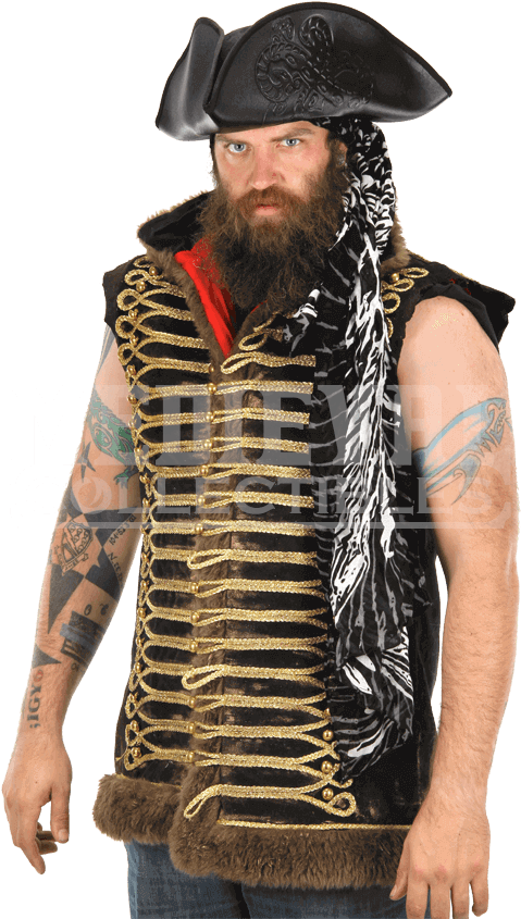 Bearded Manin Pirate Costume PNG
