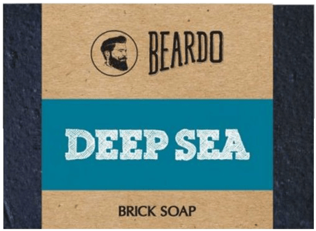 Beardo Deep Sea Brick Soap Packaging PNG