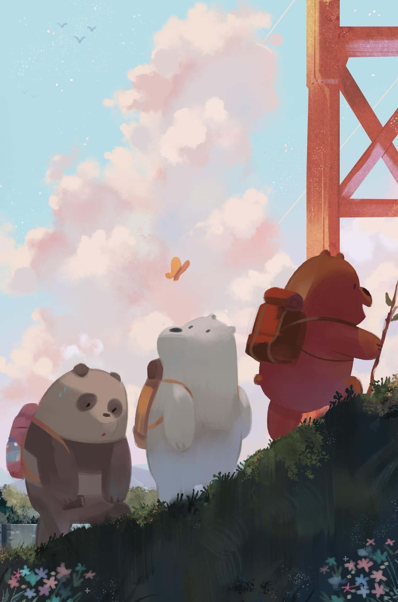 Bears_ Adventure_ Under_ Golden_ Gate_ Bridge Wallpaper