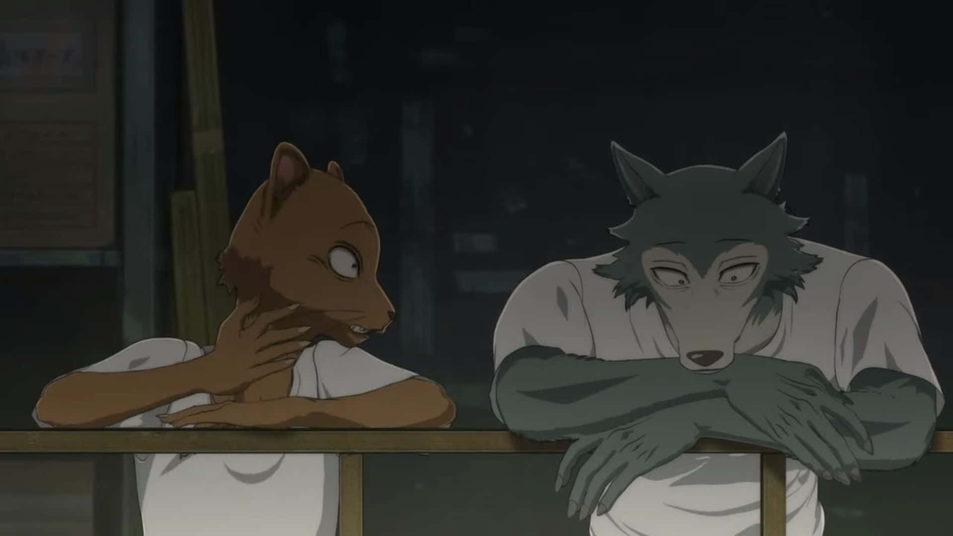 Beastars Haru En Legoshi Intieme Gesprek Achtergrond