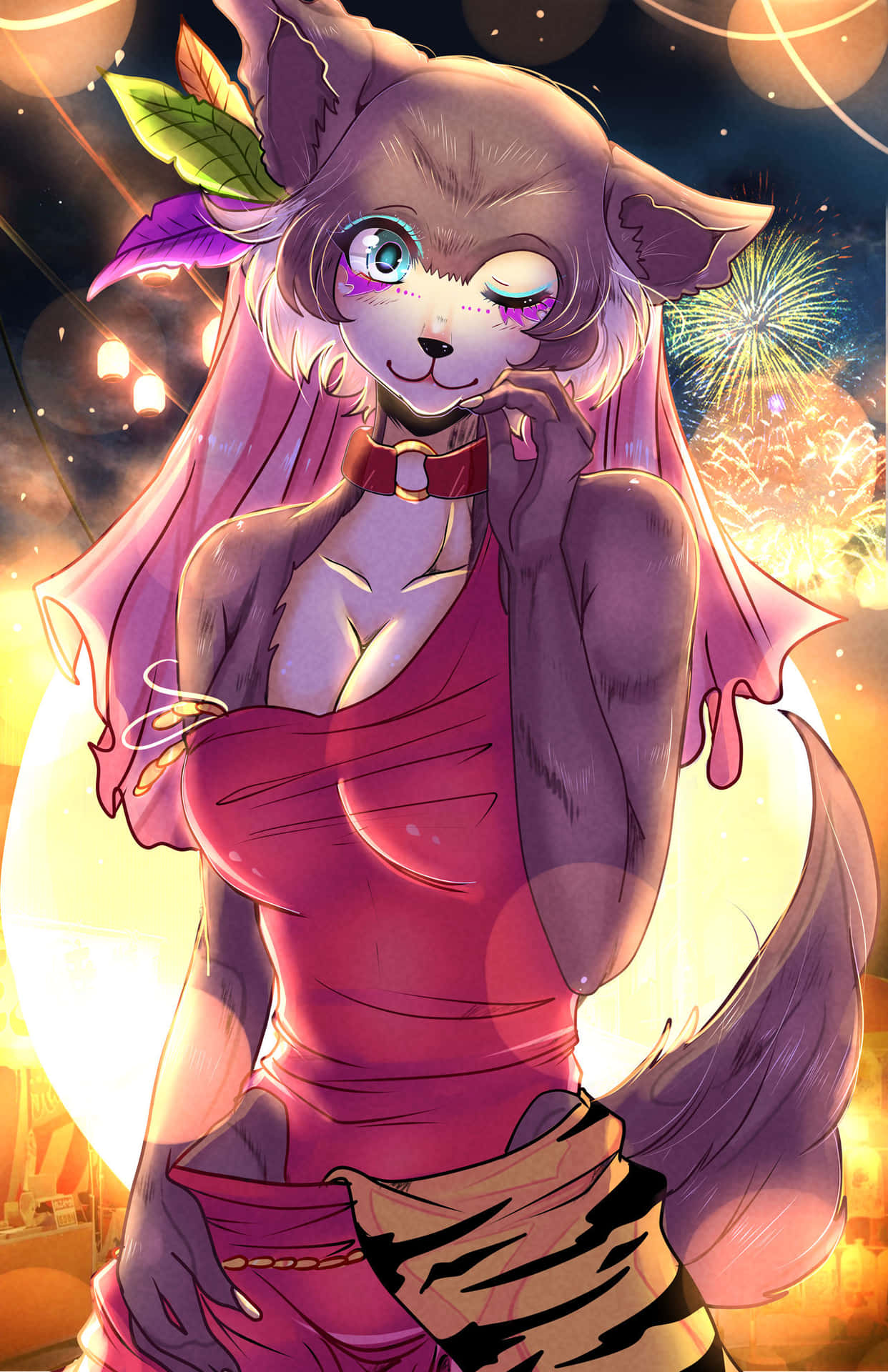 Festival De Feux D'artifice Avec Juno De Beastars Fond d'écran