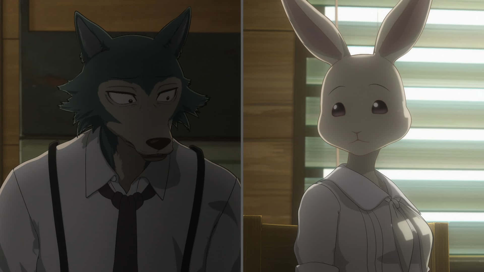 Beastars Legoshi En Haru Gesprek Achtergrond