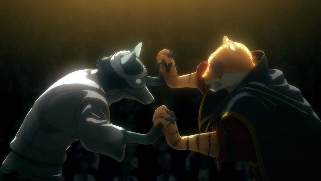 Beastars Showdown Bill En Legoshi Achtergrond