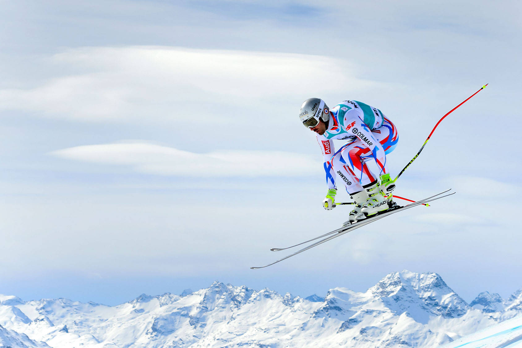 Saltode Esquí Alpino De Beat Feuz. Fondo de pantalla