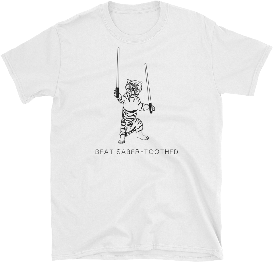 Beat Saber Toothed Tiger Shirt Design PNG