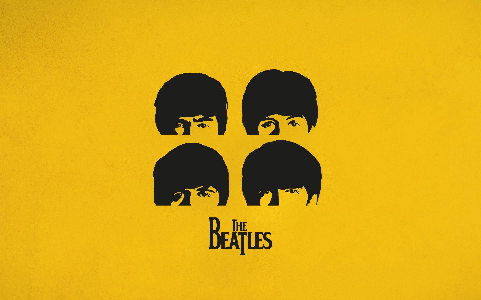 Beatles Album In Yellow Background