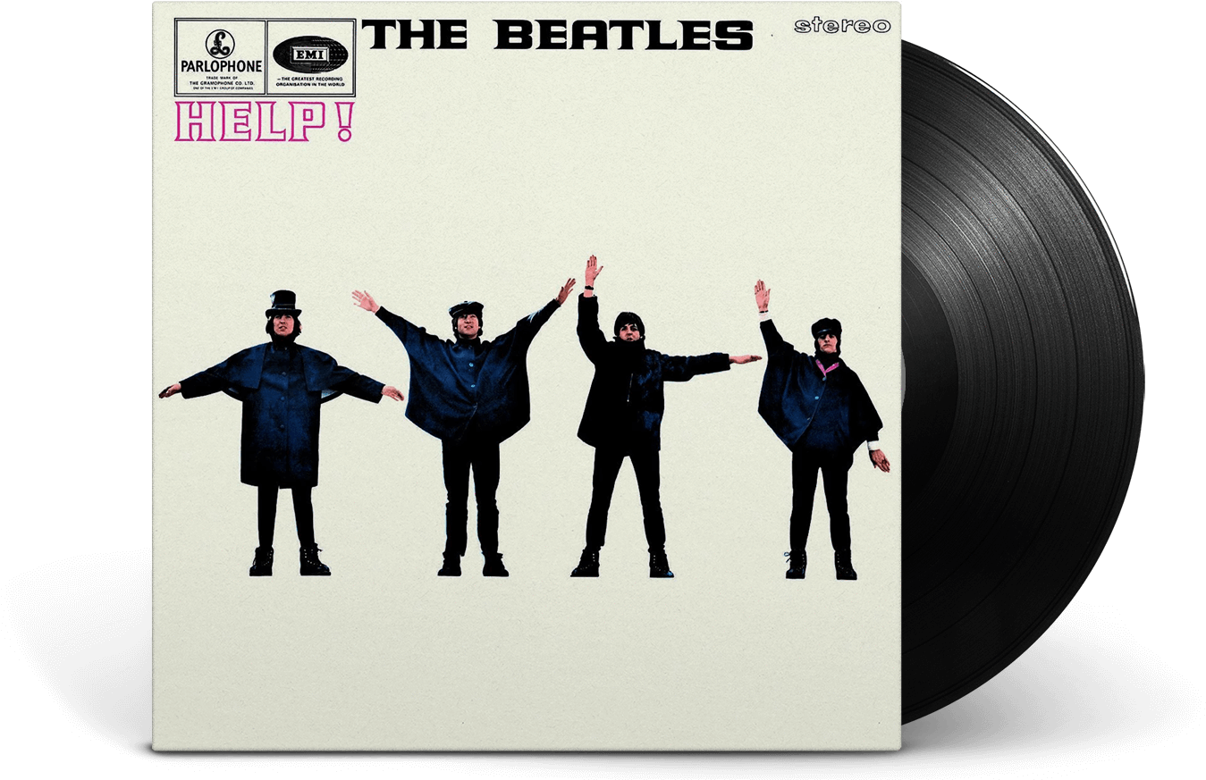 Beatles Help Album Cover Vinyl PNG