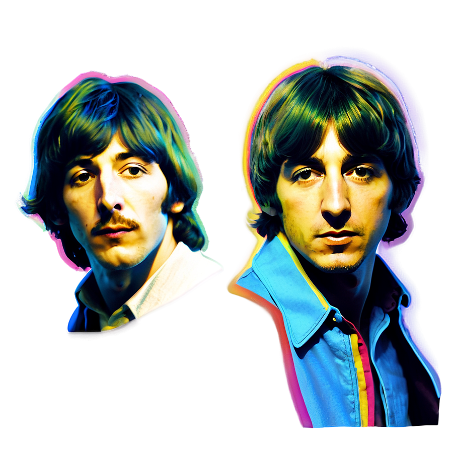 Beatles Psychedelic Art Png 06232024 PNG