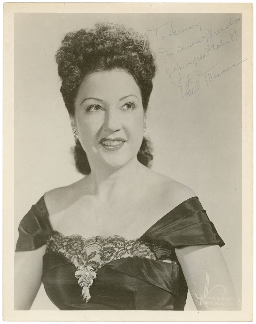 Hermosoretrato Vintage De La Actriz Ethel Merman Fondo de pantalla