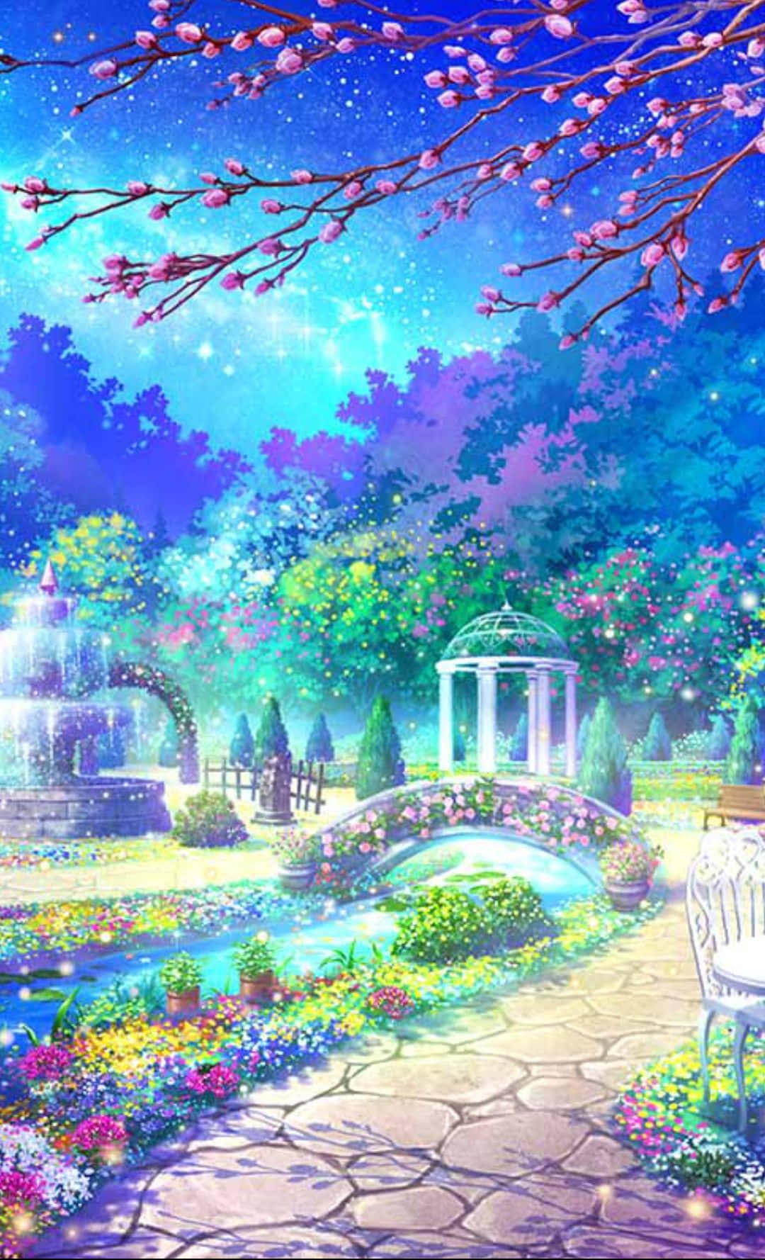 Magical Fantasy Forest with Anime Girl