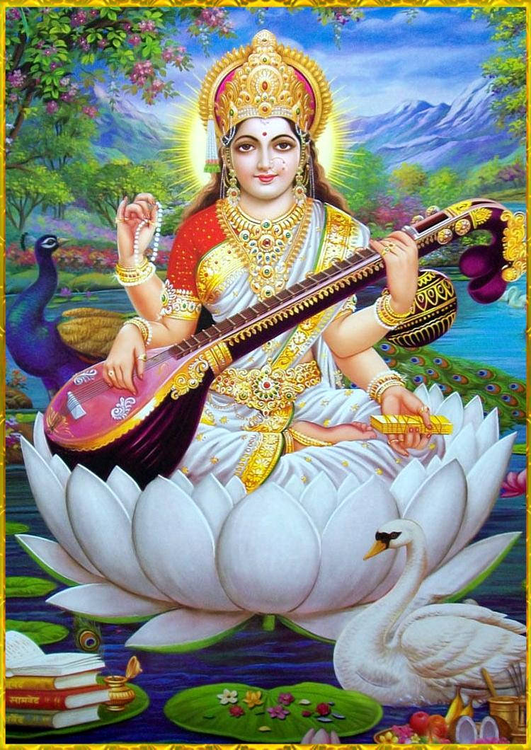 75+ Saraswathi Devi Images (2023) Beautiful Maa Goddess HD 1080p Wallpapers  - BMCE