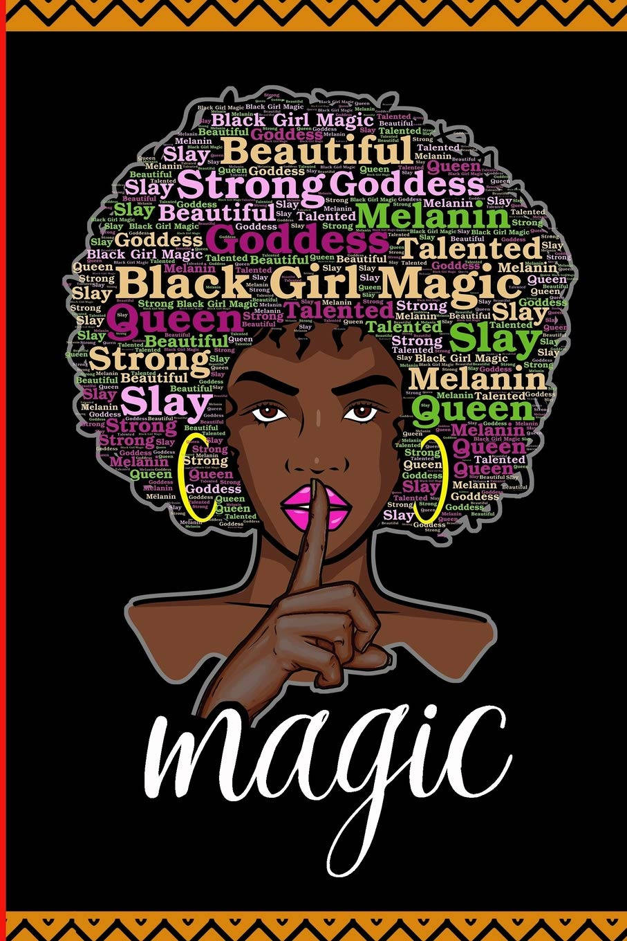 Beautiful Black Woman Words Of Affirmation Wallpaper