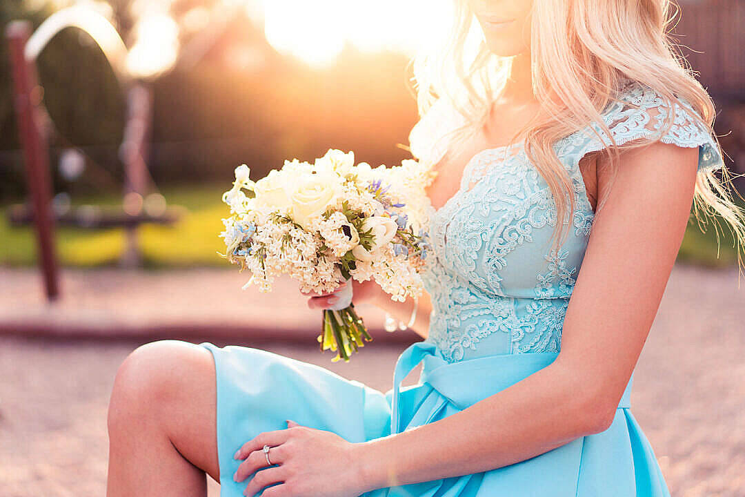 Beautiful Blue Bridesmaid Dress Idea Wallpaper
