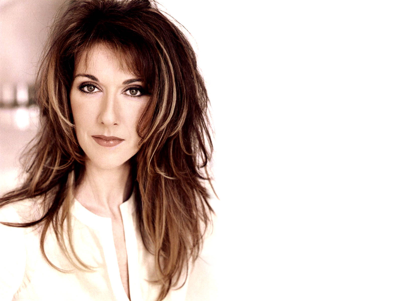 Beautiful Celine Dion On White Background