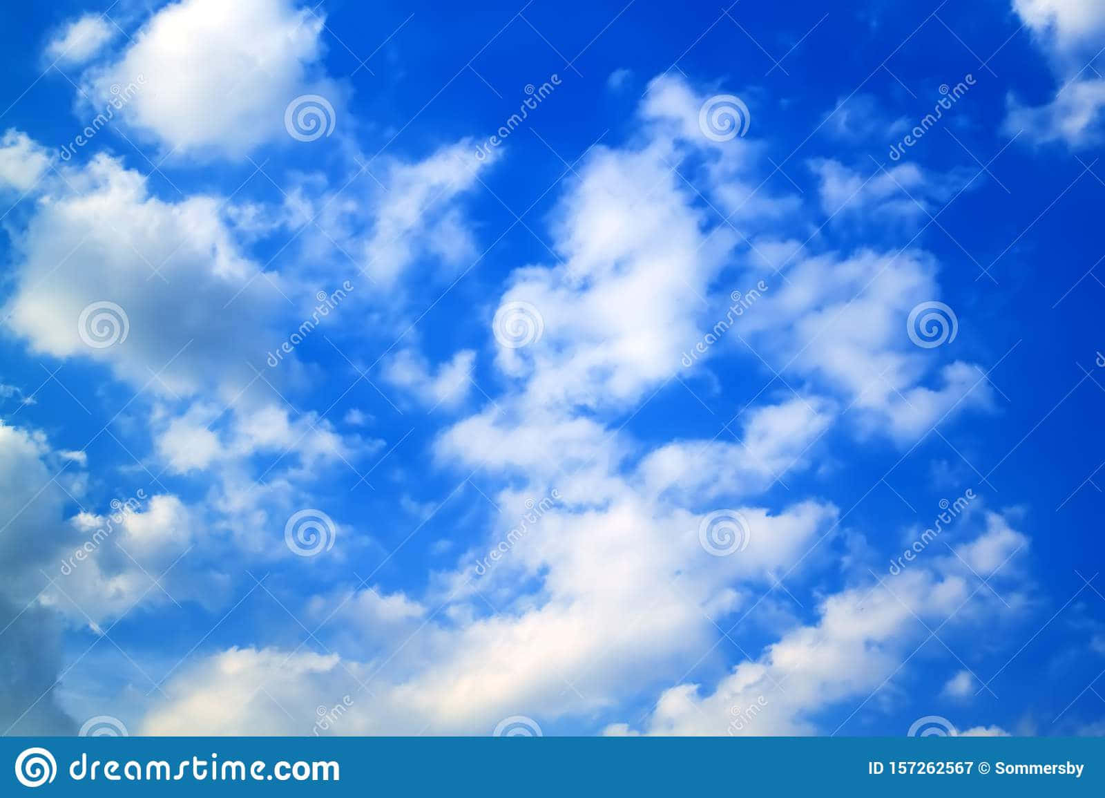 Blue Sky With White Clouds Stock Photo Image Wallpaper
