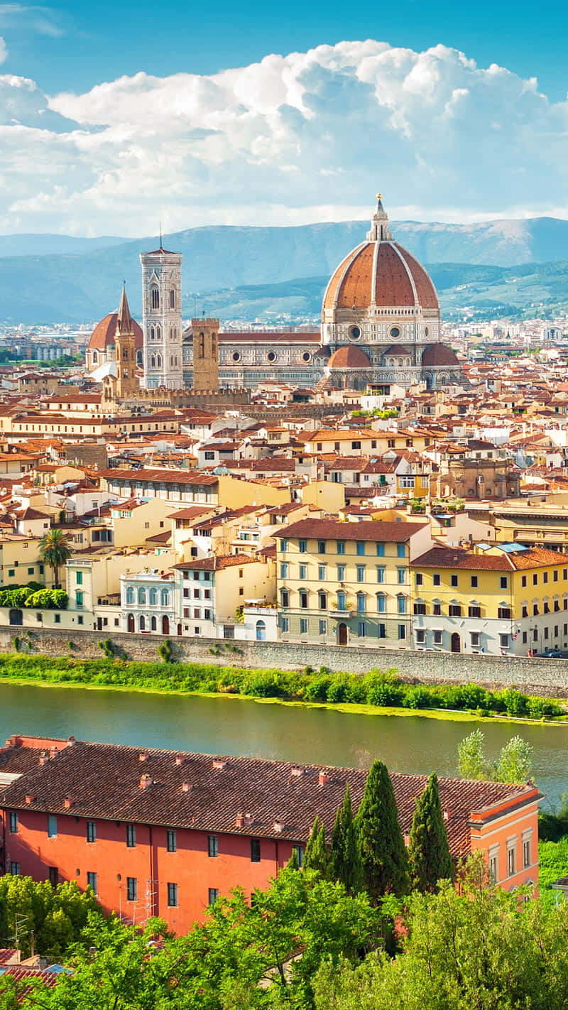 Hermososcolores De La Catedral De Florencia, Italia. Fondo de pantalla