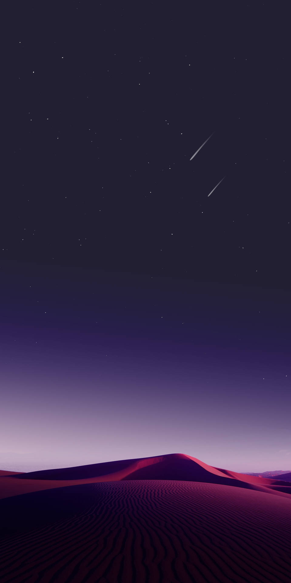 Schöne,coole Violette Wüste Mit Fallenden Sternen Wallpaper