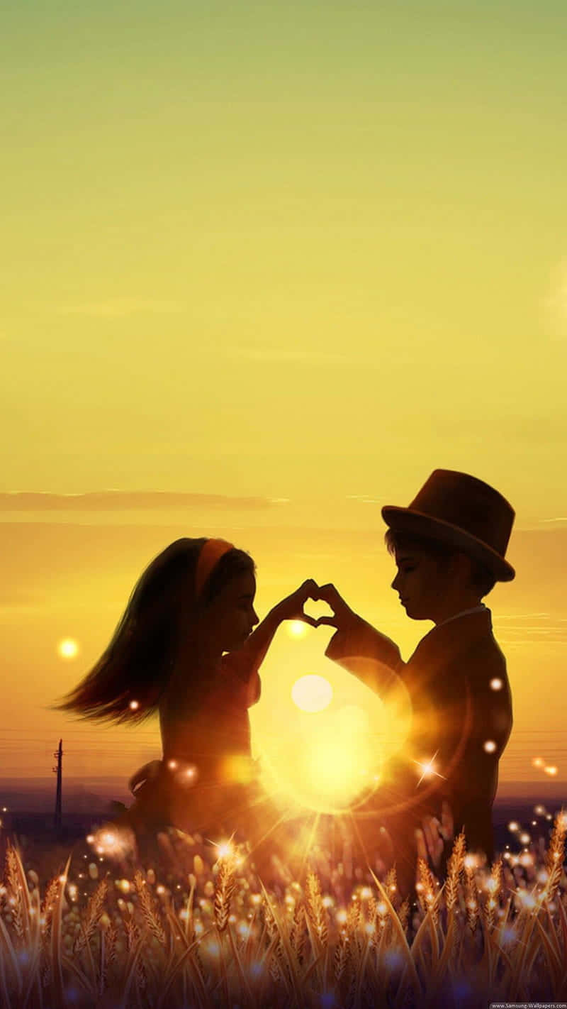 "A Beautiful Couple Enjoys a Lovely Sunset"