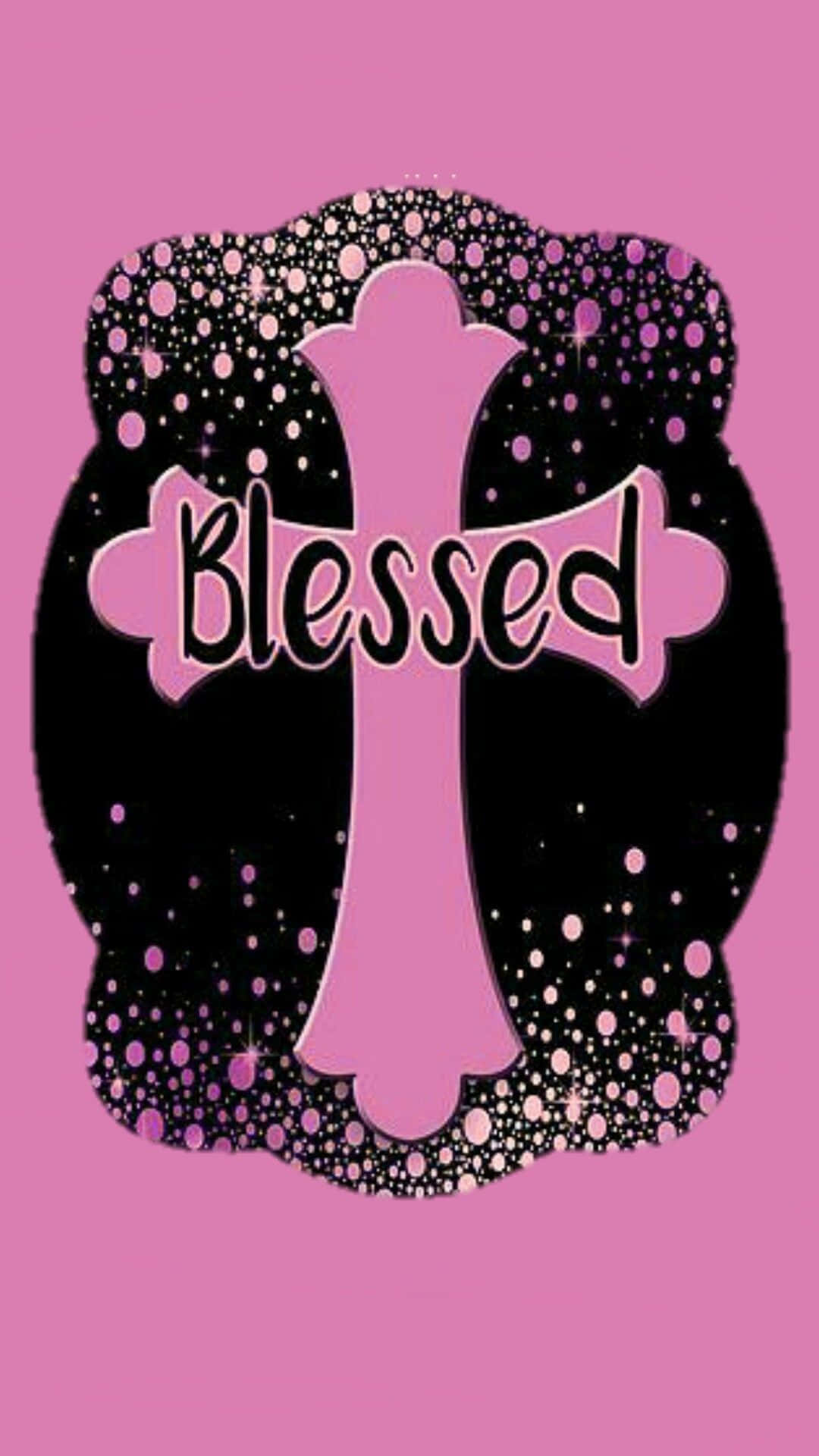 Beautiful Cross Blessed Pink Picture