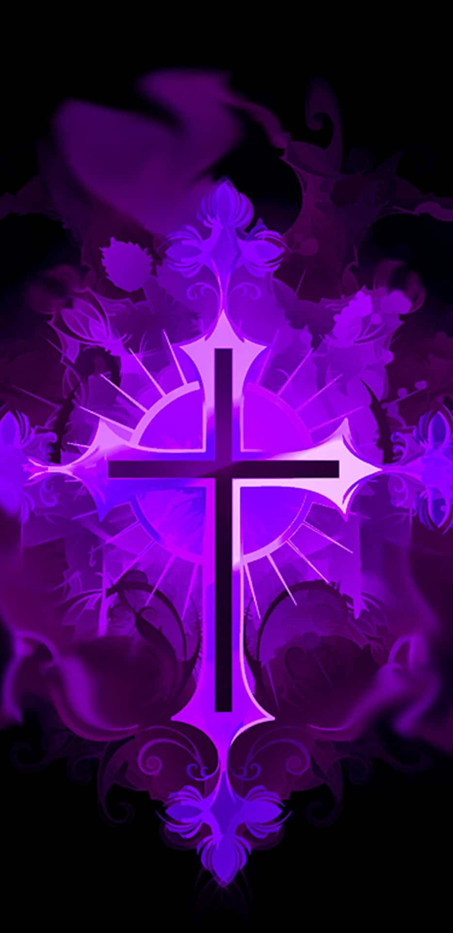 Beautiful Cross Dark Violet Picture