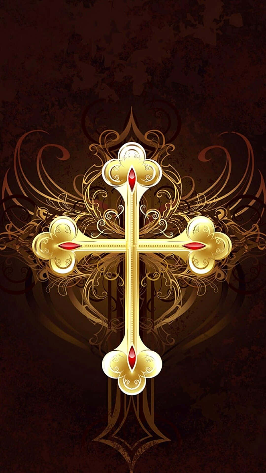 Beautiful Cross Gold Design Picture
