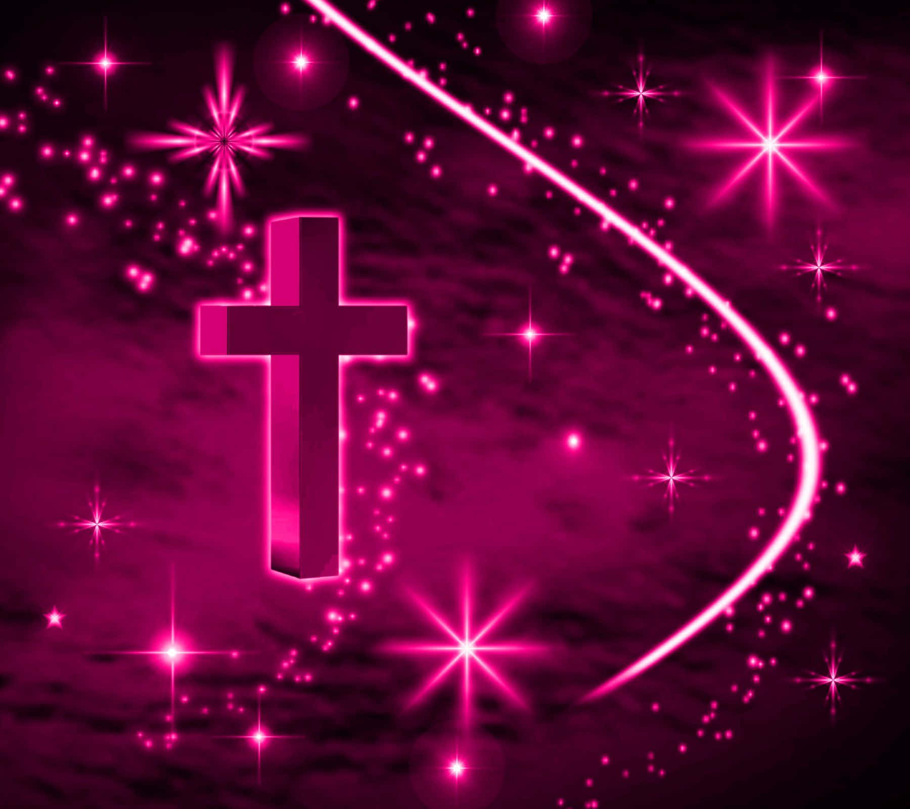 Beautiful Cross Retro Pink Picture