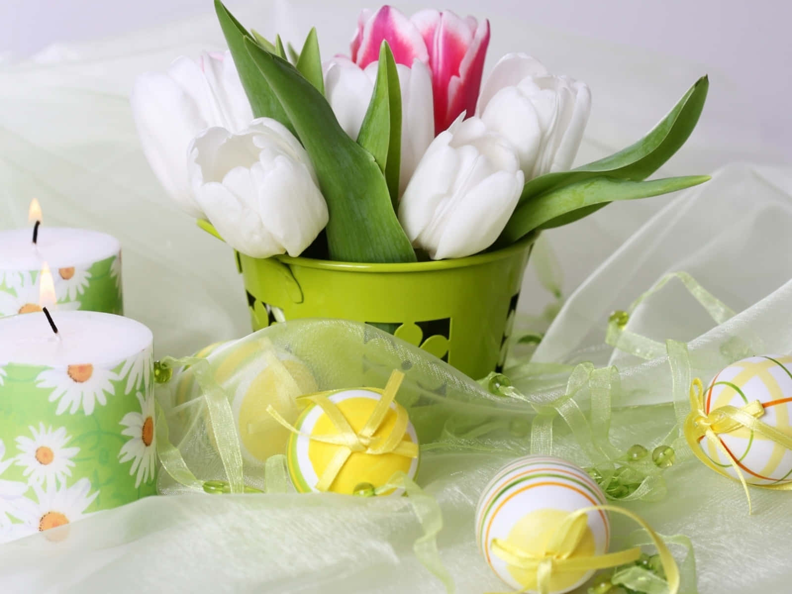 Beautiful Colorful Flowers Easter Picture