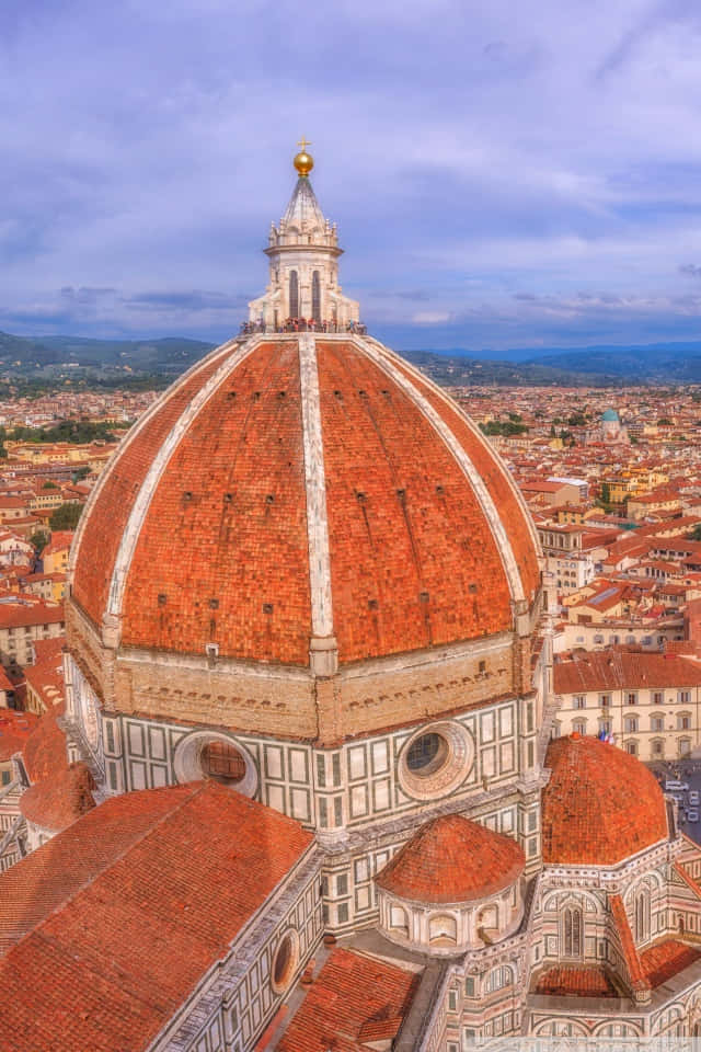 Smuk Udvendige Florence Domkirke Italien Væg Dekoration Wallpaper